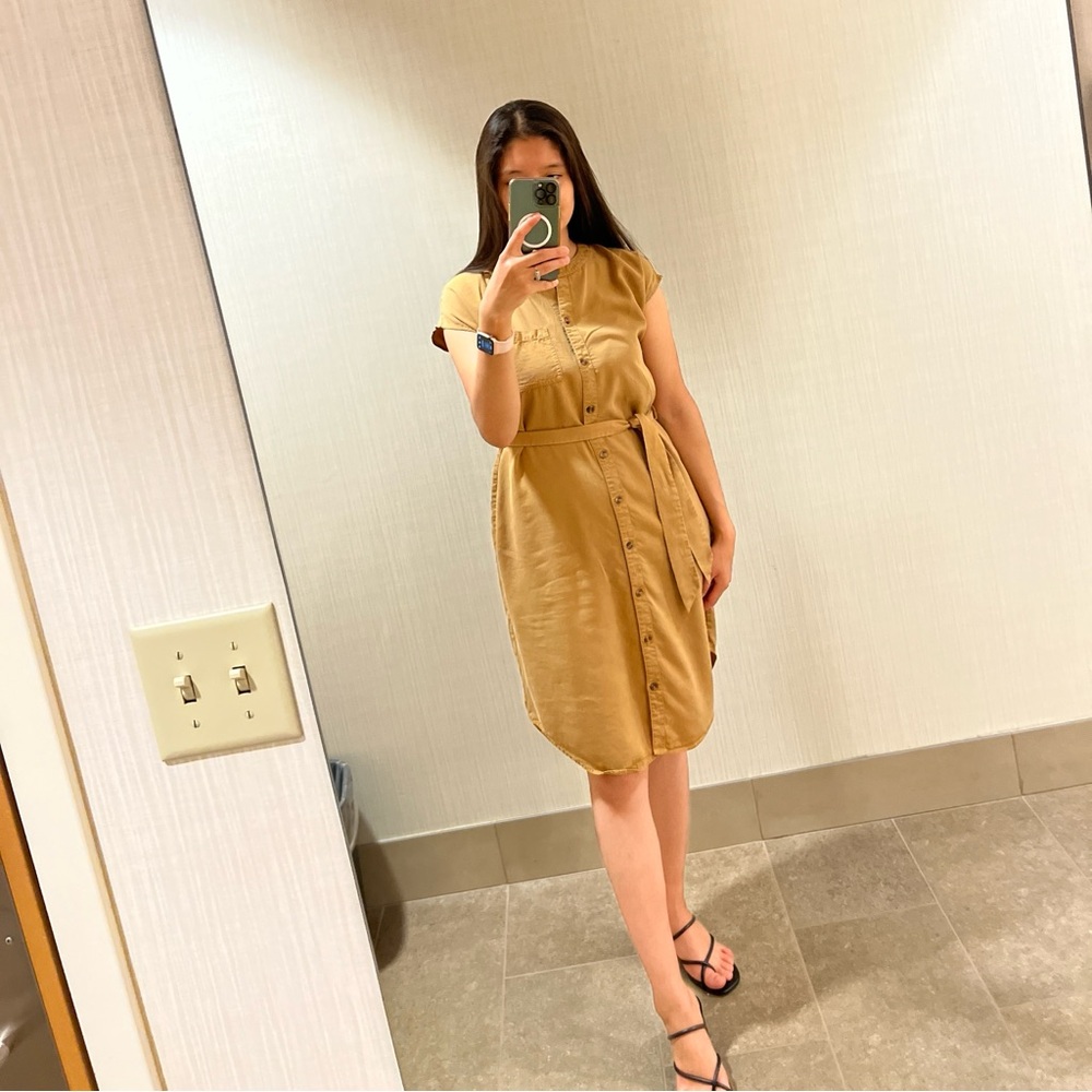 Women's Sonoma Goods For Life® Button-Front Tie Waist Utility Dress
